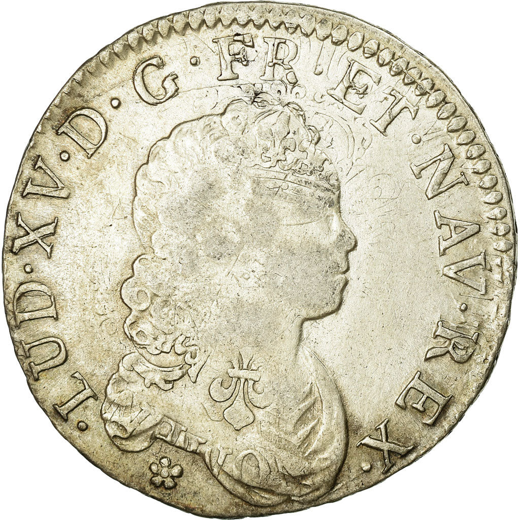Moneda, Francia, Louis XV, 1/2 Écu Vertugadin, 1/2 ECU, 44 Sols, 1716, Lille
