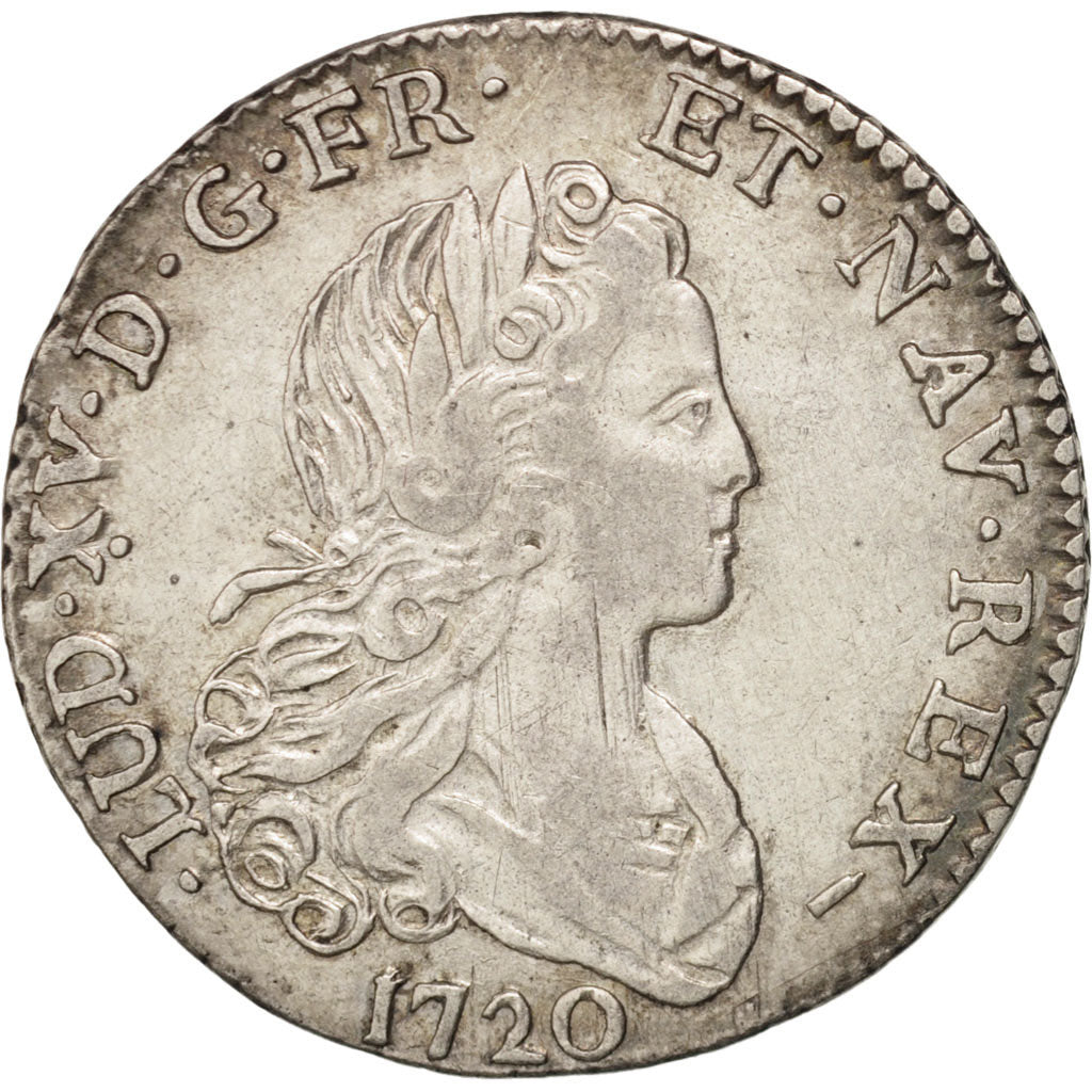Münze, Frankreich, Louis XV, Petit Louis d'argent (3 livres), 1/3 Ecu, 1720