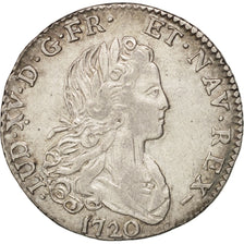 Moneda, Francia, Louis XV, Petit Louis d'argent (3 livres), 1/3 Ecu, 1720