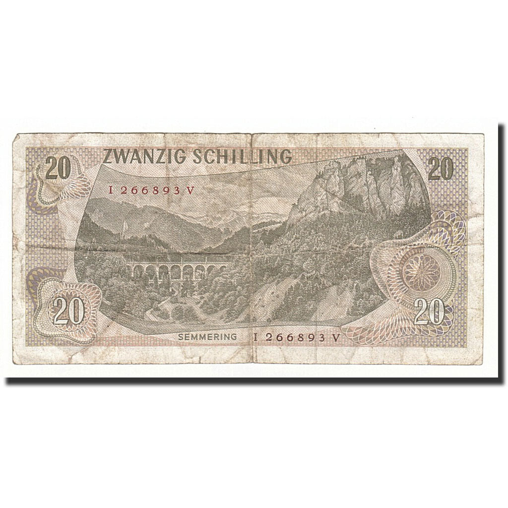 Banknote, Austria, 20 Schilling, 1967-07-02, KM:142a, F(12-15)
