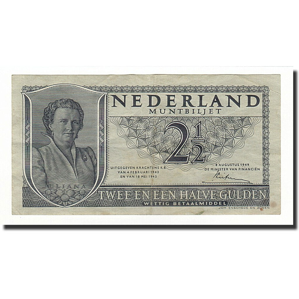 Banconote, Paesi Bassi, 2 1/2 Gulden, KM:73, 1949-08-08, BB