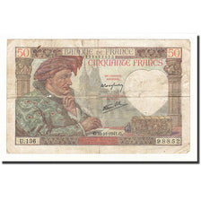 Banknote, France, 50 Francs, 1941-11-20, VF(20-25), Fayette:19.16, KM:93