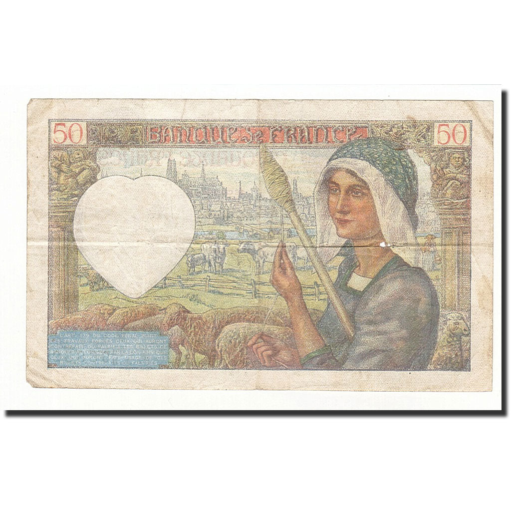 Banknote, France, 50 Francs, 1941-11-20, VF(20-25), Fayette:19.16, KM:93