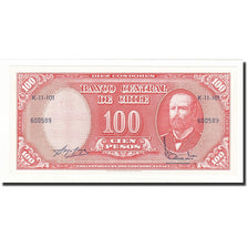 Banknote, Chile, 10 Centesimos on 100 Pesos, UNDATED (1960-1961), KM:127a