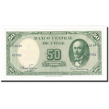 Billet, Chile, 5 Centesimos on 50 Pesos, UNDATED (1960-1961), KM:126b, NEUF