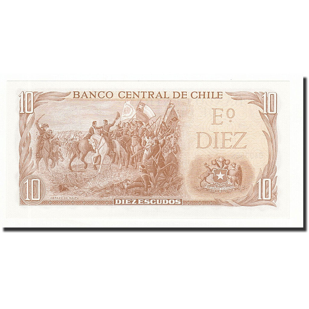 Banknote, Chile, 10 Escudos, Undated, KM:143, UNC(65-70)