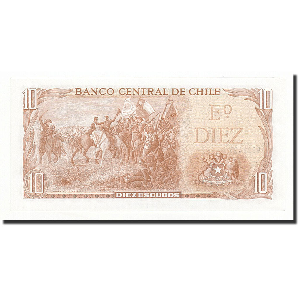 Banknote, Chile, 10 Escudos, Undated, KM:143, UNC(65-70)