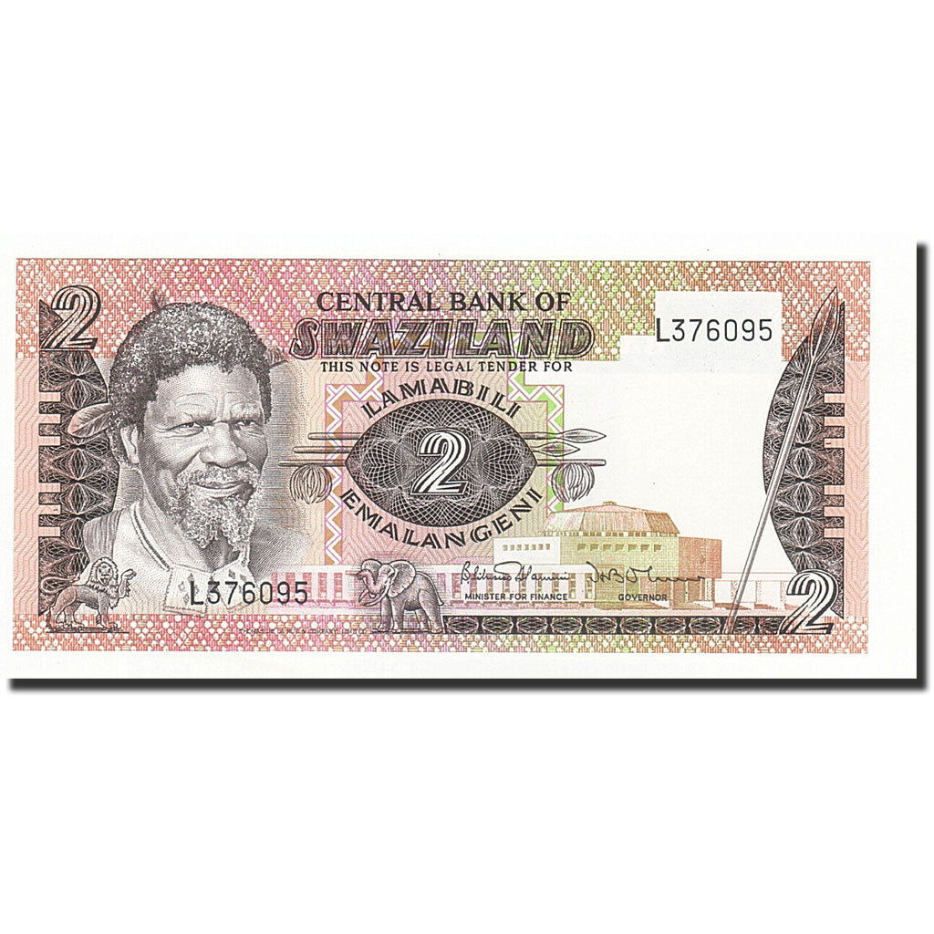 Banknote, Swaziland, 2 Emalangeni, UNDATED (1984), KM:8b, UNC(65-70)