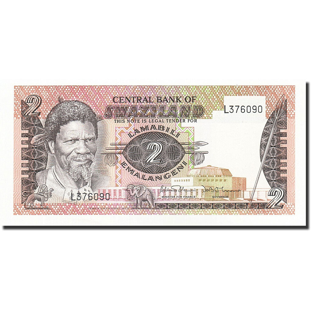 Banknote, Swaziland, 2 Emalangeni, UNDATED (1984), KM:8b, UNC(65-70)