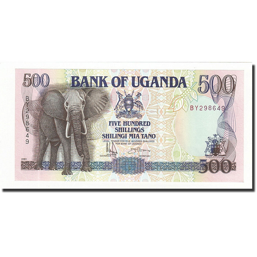 Banconote, Uganda, 500 Shillings, 1991, KM:33b, FDS