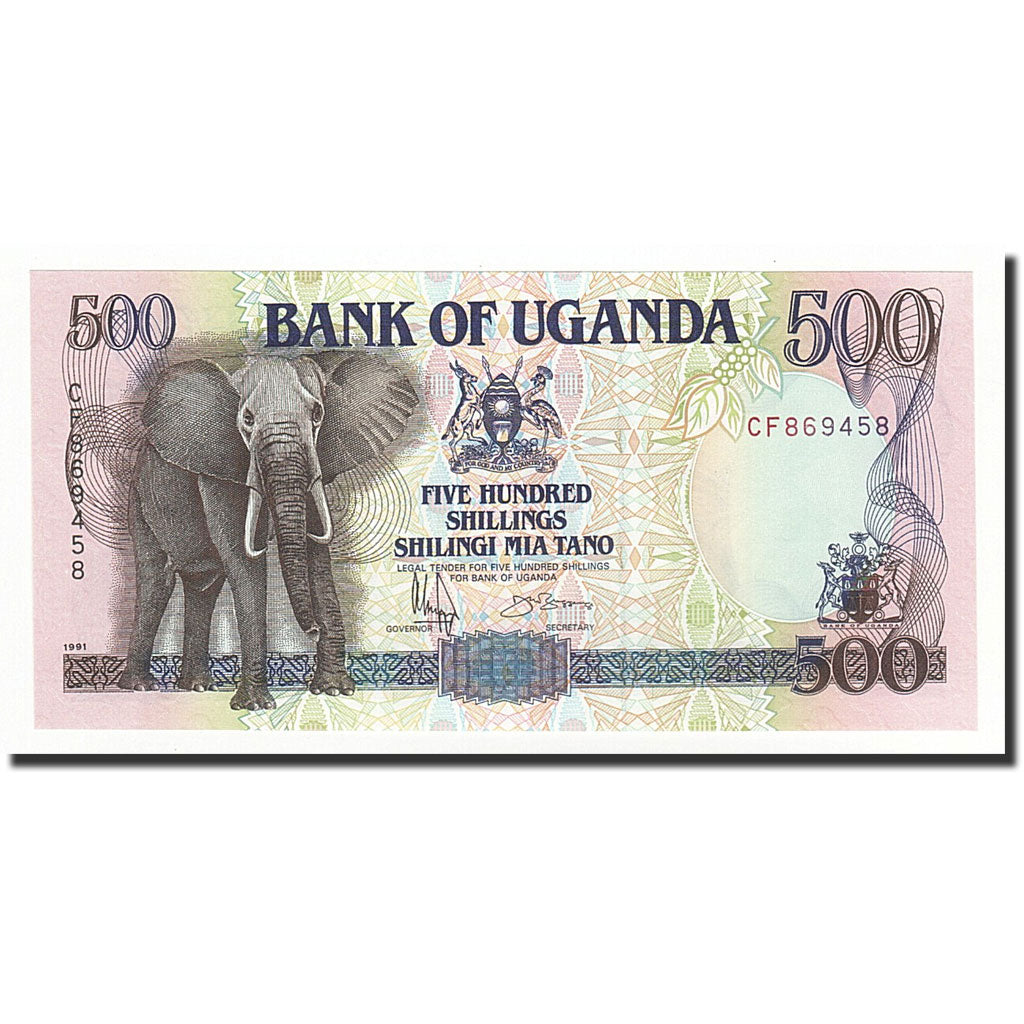 Banconote, Uganda, 500 Shillings, 1991, KM:33b, FDS