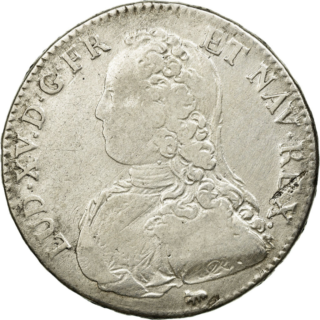 Munten, Frankrijk, Louis XV, 1/2 Écu aux branches d'olivier, 1/2 ECU, 44 Sols