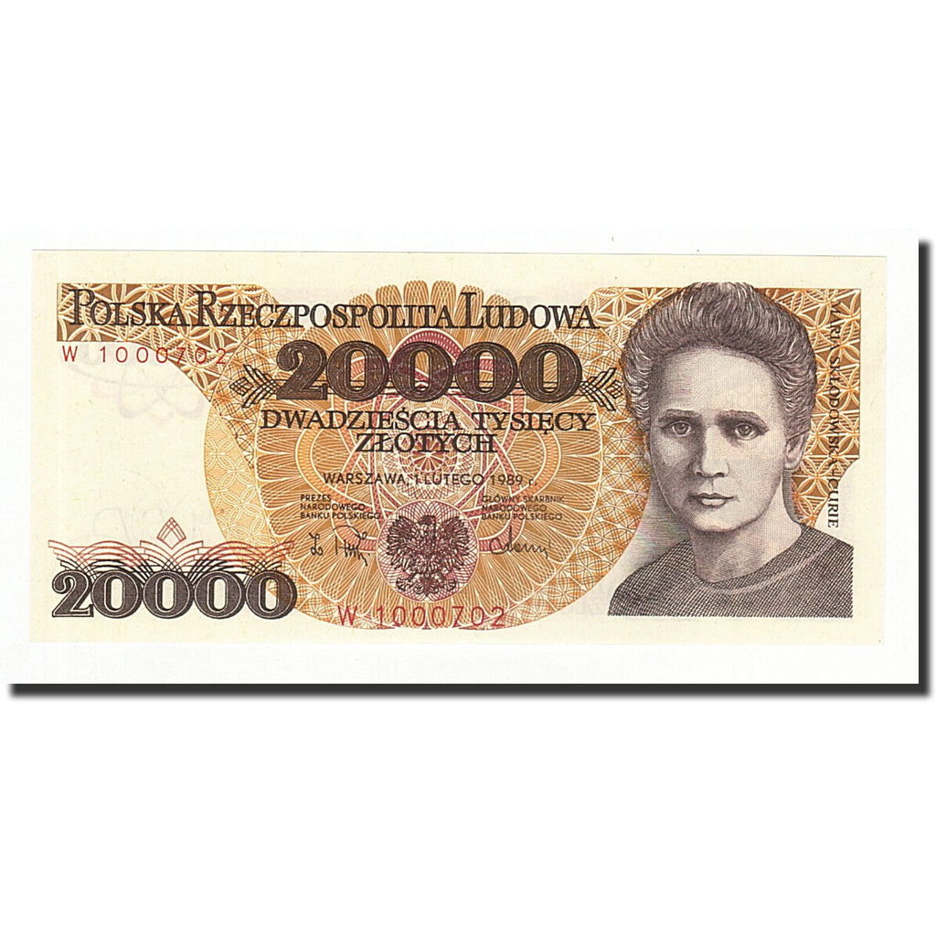 Polonia, 20,000 Zlotych, KM:152a, 1989-12-01, FDS