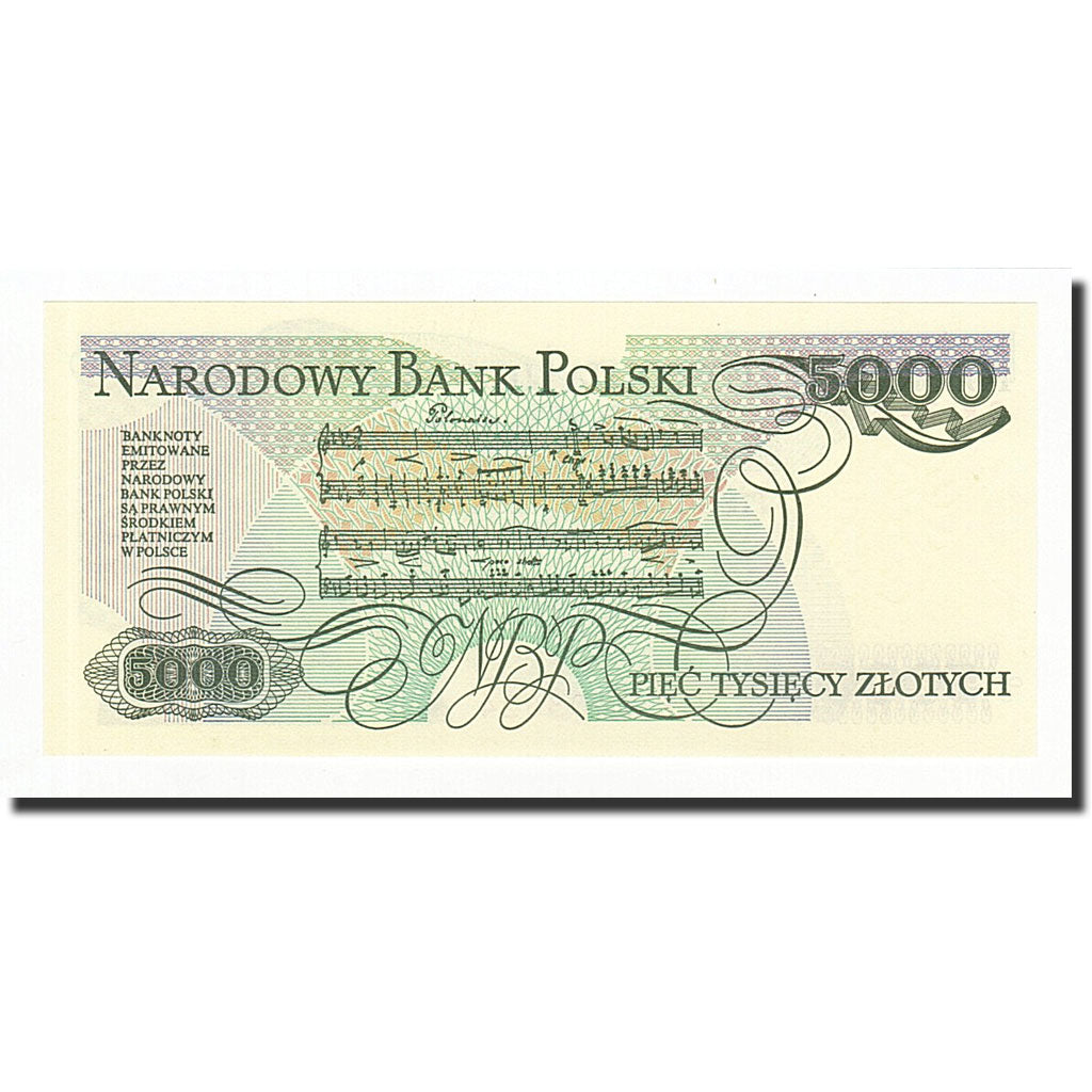 Poland, 5000 Zlotych, 1988-12-01, KM:150c, UNC(65-70)