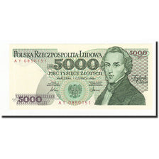 Poland, 5000 Zlotych, 1986-06-01, KM:150b, UNC(65-70)