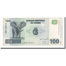 Banconote, Repubblica Democratica del Congo, 100 Francs, KM:92a, 2000-01-04, MB