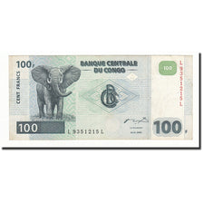 Banknote, Congo Democratic Republic, 100 Francs, 2000-01-04, KM:92a, VF(20-25)