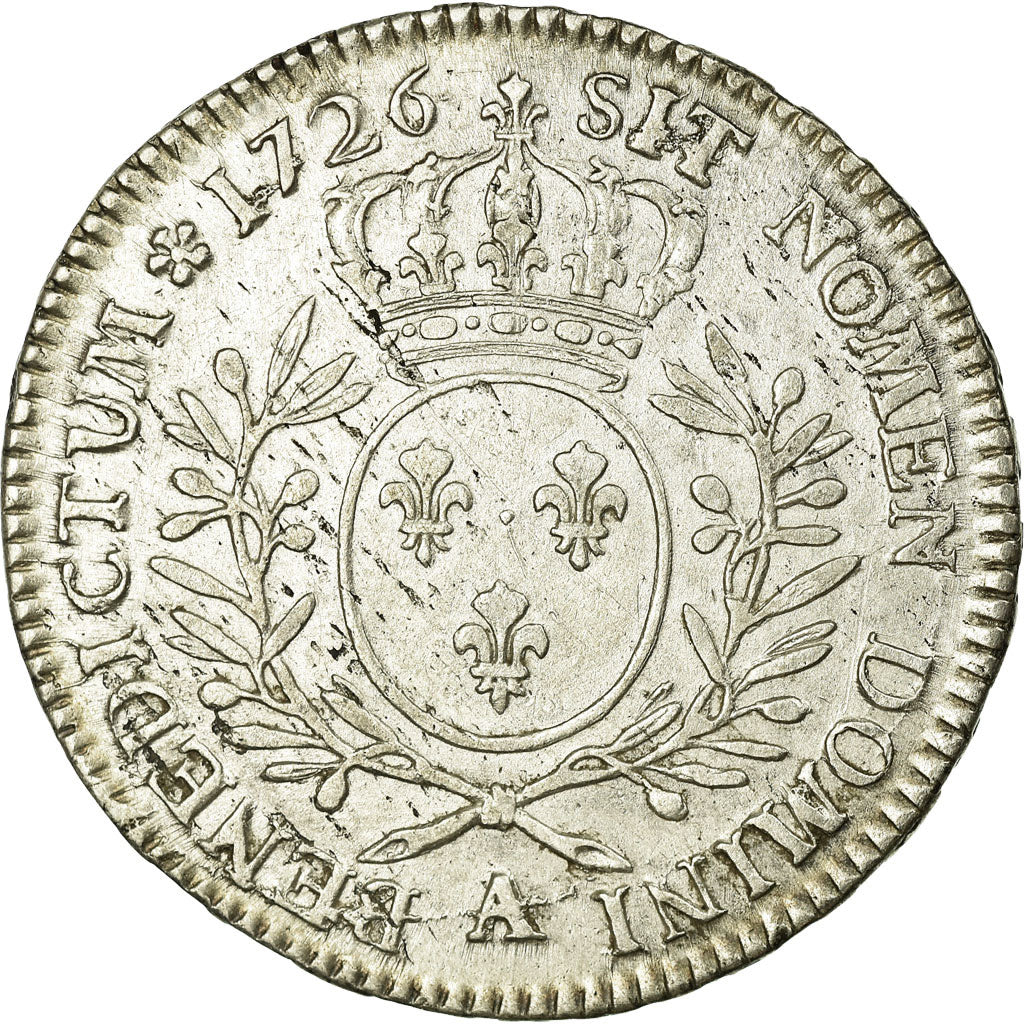 Coin, France, Louis XV, 1/2 Écu aux branches d'olivier, 1/2 ECU, 44 Sols, 1726