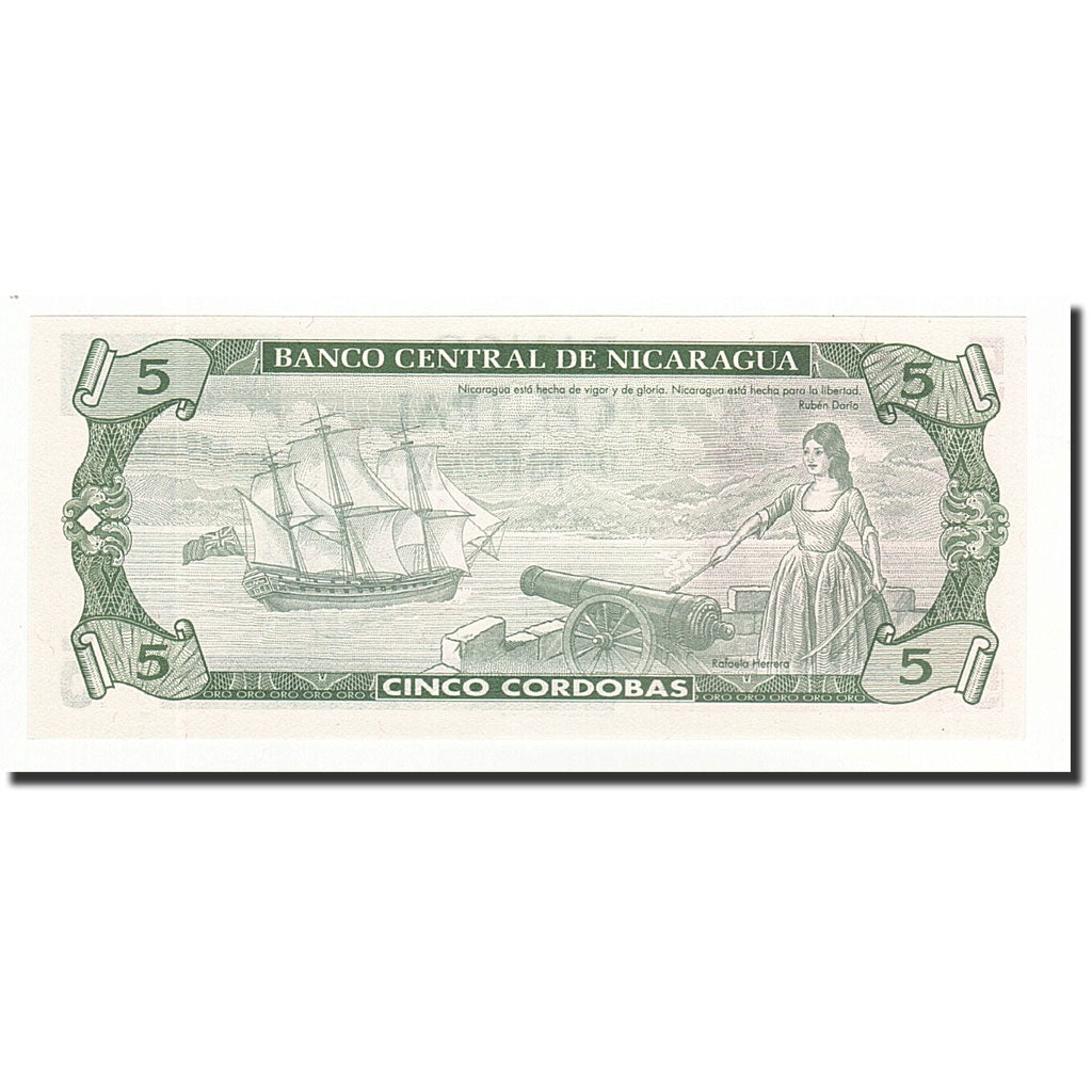 Nicaragua, 5 Cordobas, Undated (1971), KM:174, FDS