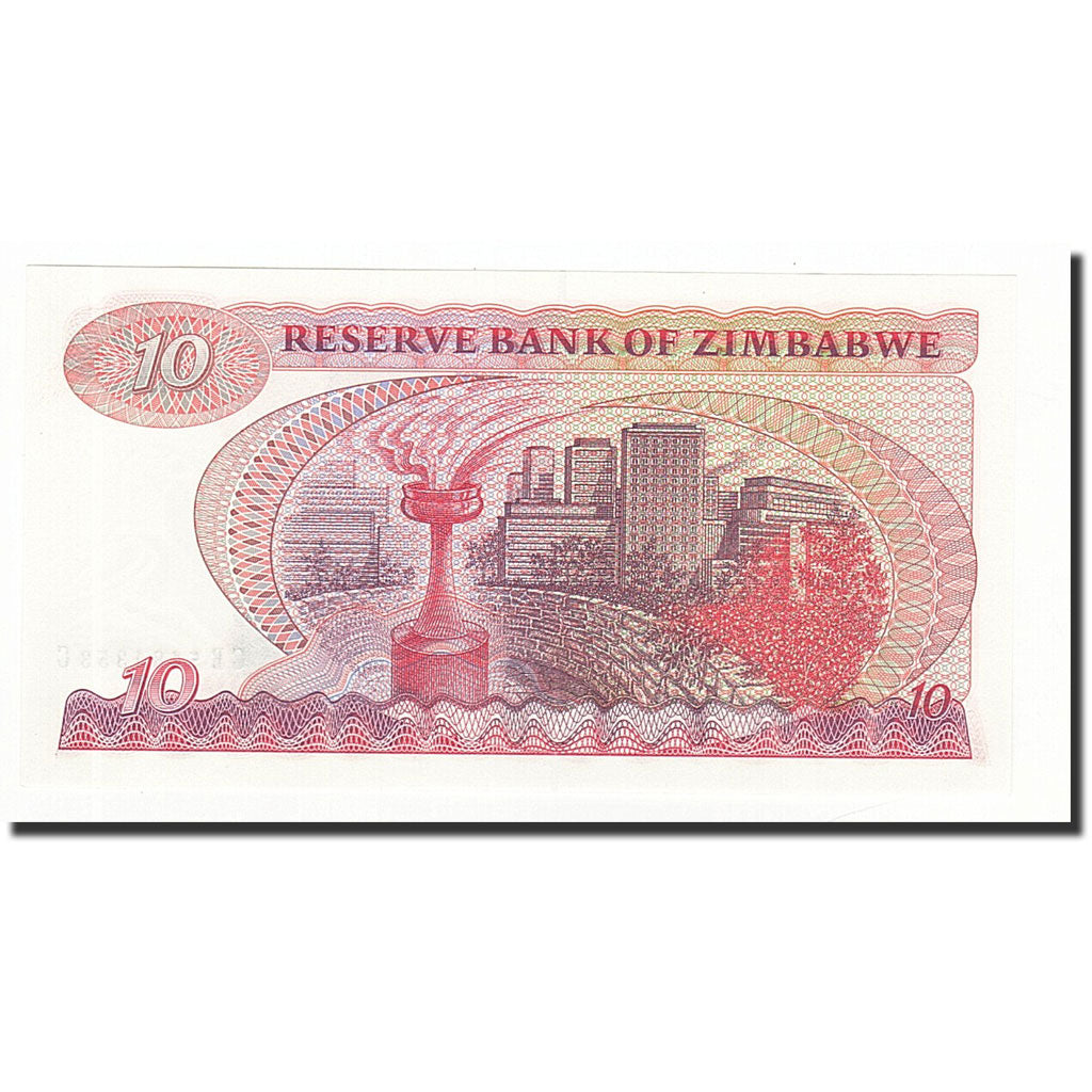Simbabwe, 10 Dollars, 1983, KM:3d, UNZ