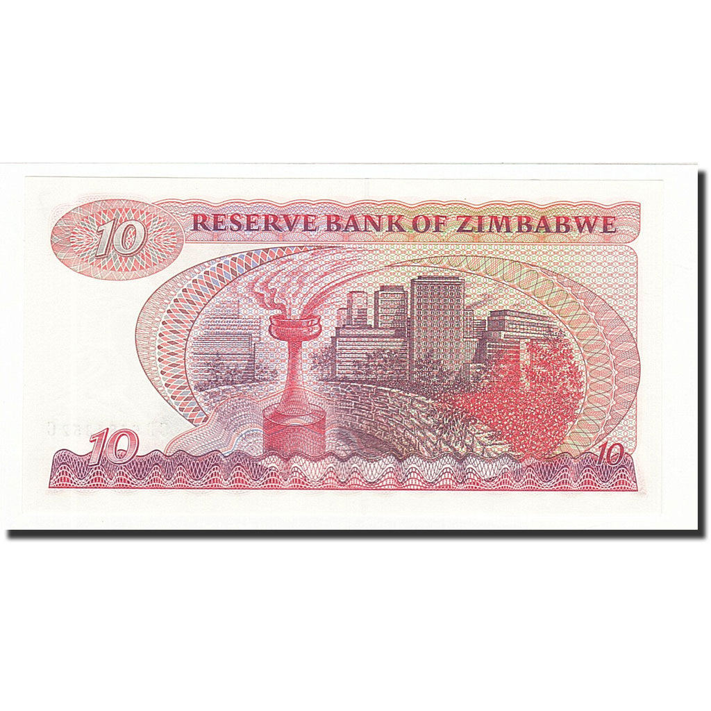 Banknote, Zimbabwe, 10 Dollars, 1983, KM:3d, UNC(65-70)