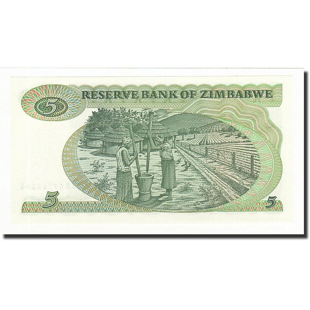 Banknote, Zimbabwe, 5 Dollars, 1983, KM:2c, UNC(65-70)