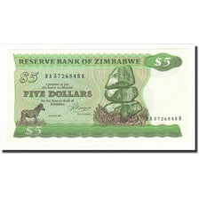 Banknote, Zimbabwe, 5 Dollars, 1983, KM:2c, UNC(65-70)