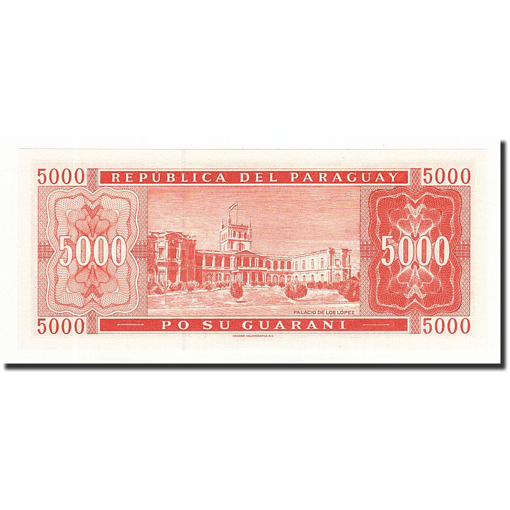 Banknote, Paraguay, 5000 Guaranies, 2003, KM:220b, UNC(65-70)