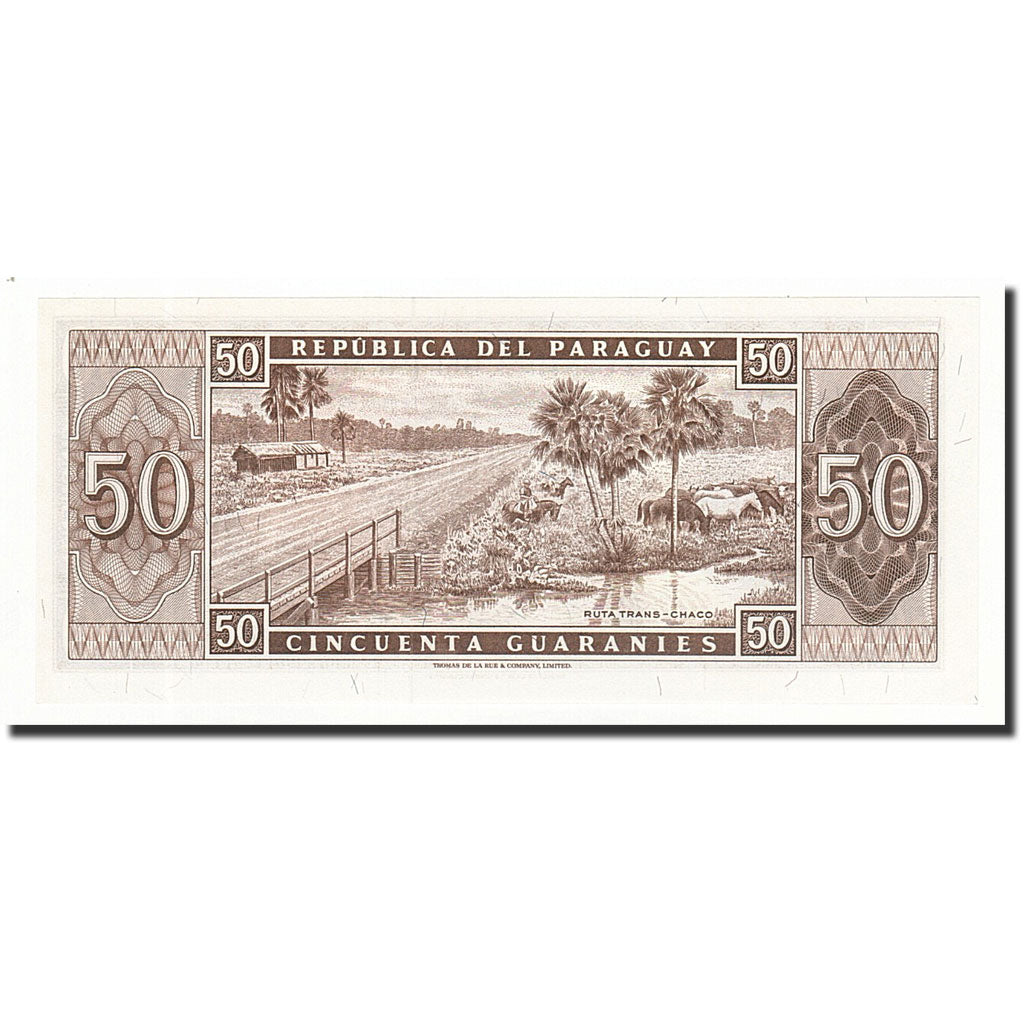 Paraguay, 50 Guaranies, L1952, KM:197b, UNC(65-70)