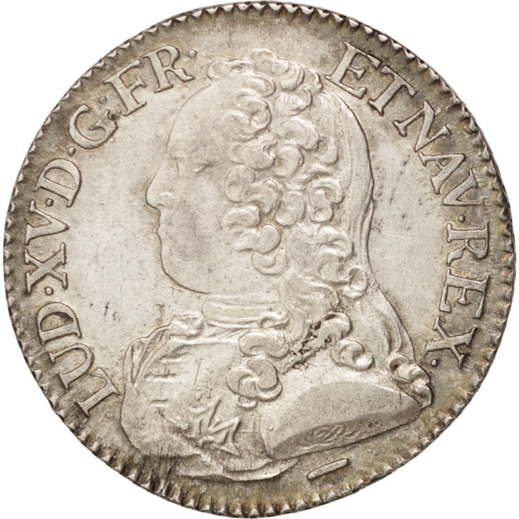Coin, France, Louis XV, 1/5 Écu aux branches d'olivier, 24 Sols, 1/5 ECU, 1726