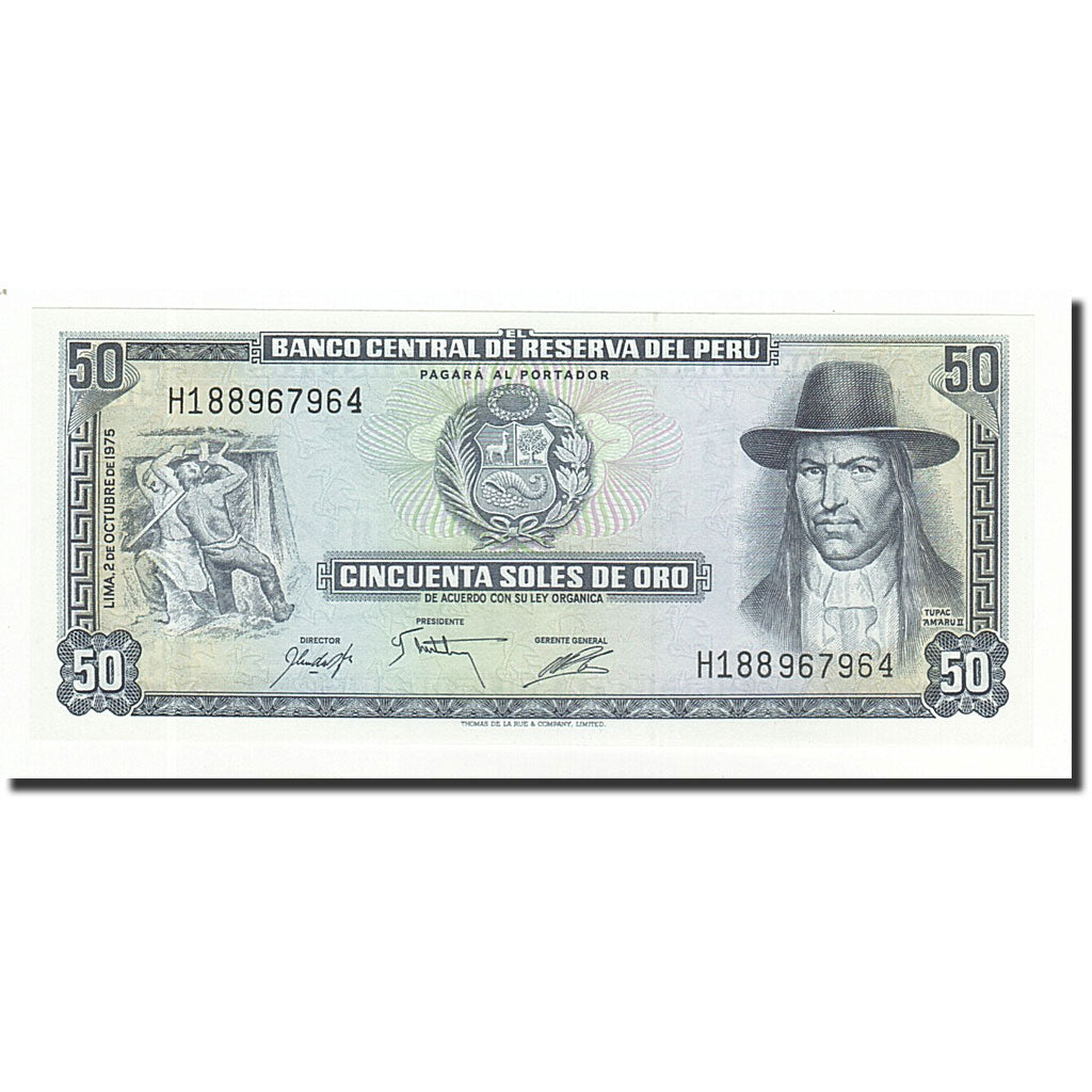 Geldschein, Peru, 50 Soles De Oro, 1975-10-02, KM:107, UNZ