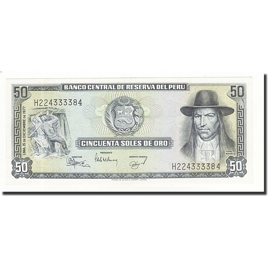 Banknote, Peru, 50 Soles De Oro, 1977-12-15, KM:113, UNC(65-70)
