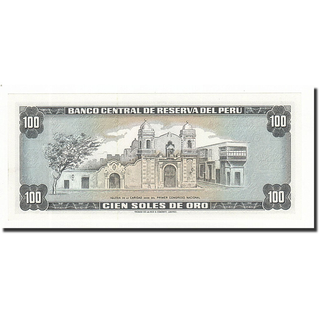 Banknote, Peru, 100 Soles De Oro, 1975-10-02, KM:108, UNC(65-70)