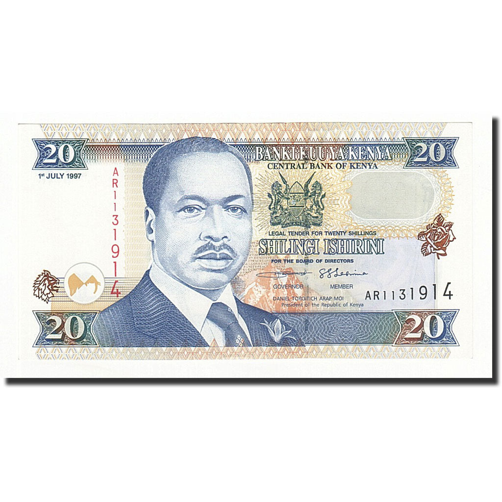 Banconote, Kenya, 20 Shillings, KM:35b, 1997-07-01, FDS