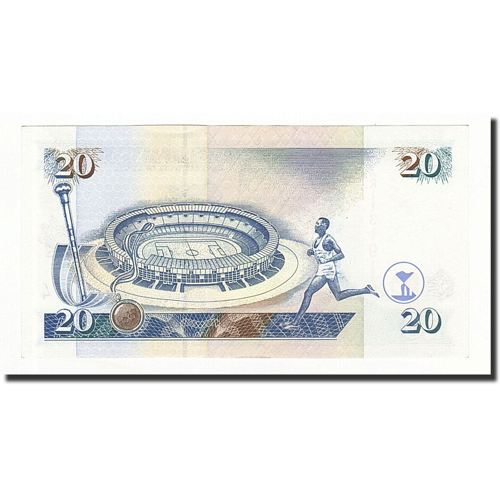 Banconote, Kenya, 20 Shillings, KM:35b, 1997-07-01, FDS