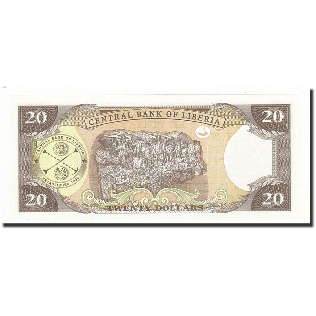 Geldschein, Liberia, 20 Dollars, 2009, KM:28e, UNZ