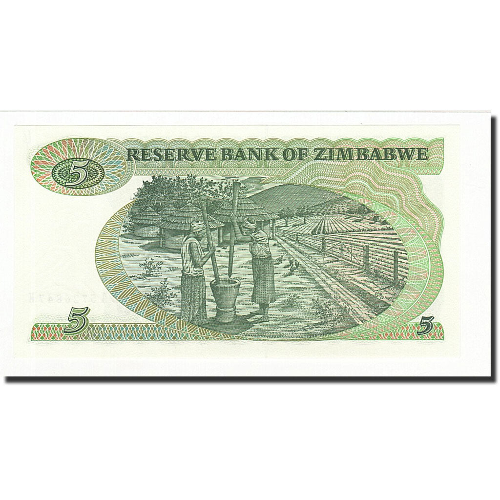 Banconote, Zimbabwe, 5 Dollars, 1983, KM:2c, FDS