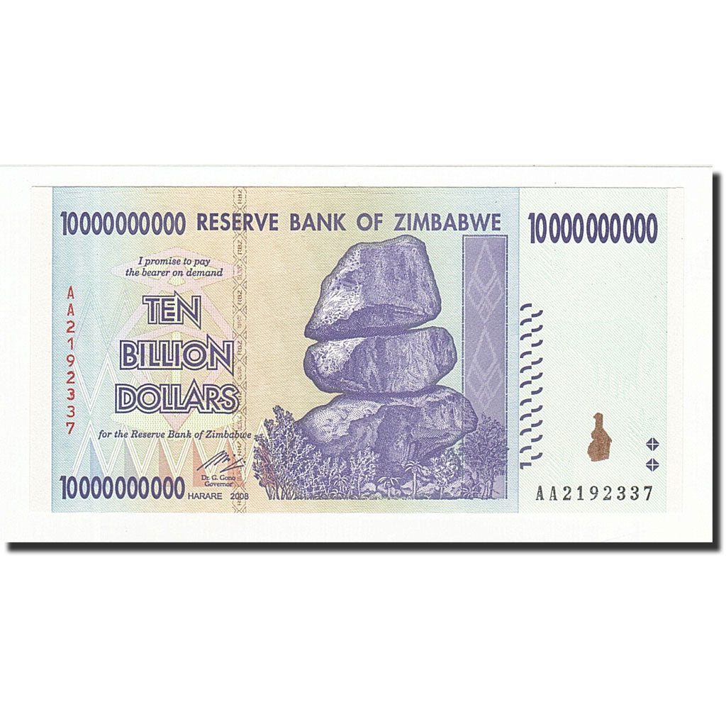 Zimbabwe, 10 Billion Dollars, 2008, KM:85, UNC(65-70)