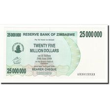Billete, 25 Million Dollars, Zimbabue, KM:56, 2008-04-02, UNC