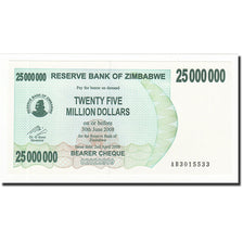 Banknote, Zimbabwe, 25 Million Dollars, 2008-04-02, KM:56, UNC(65-70)