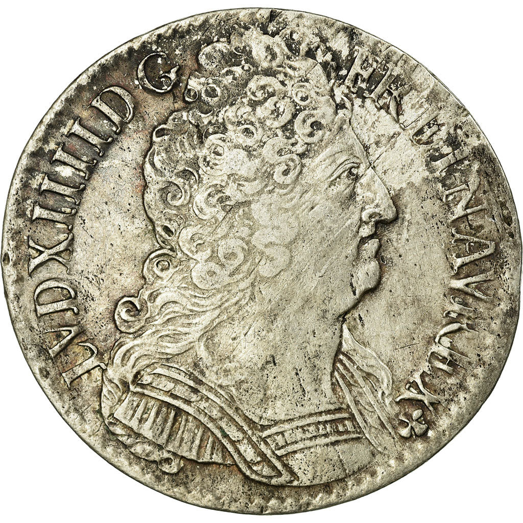 Munten, Frankrijk, Louis XIV, 44 Sols de Strasbourg, 1/2 ECU, 44 Sols, 1714