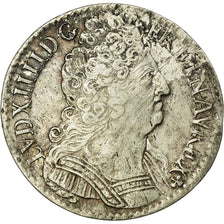 Munten, Frankrijk, Louis XIV, 44 Sols de Strasbourg, 1/2 ECU, 44 Sols, 1714