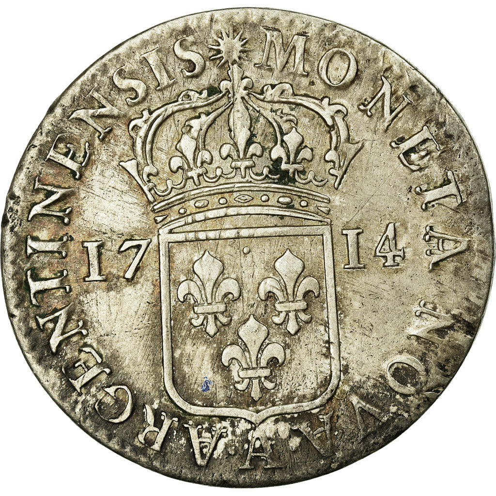 Munten, Frankrijk, Louis XIV, 44 Sols de Strasbourg, 1/2 ECU, 44 Sols, 1714