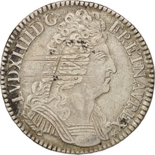 Moneda, Francia, Louis XIV, 1/2 Écu aux 3 couronnes, 1/2 ECU, 36 Sols = 6