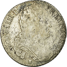 Coin, France, Louis XIV, 1/4 Écu aux 3 couronnes, 1/4 Ecu, 1712, Rennes