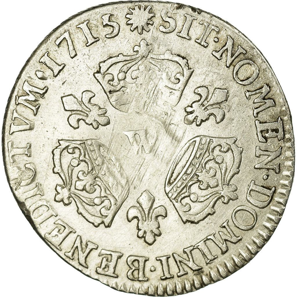 Monnaie, France, Louis XIV, 1/10 Écu aux 3 couronnes, 1/10 Ecu, 1715, Lille