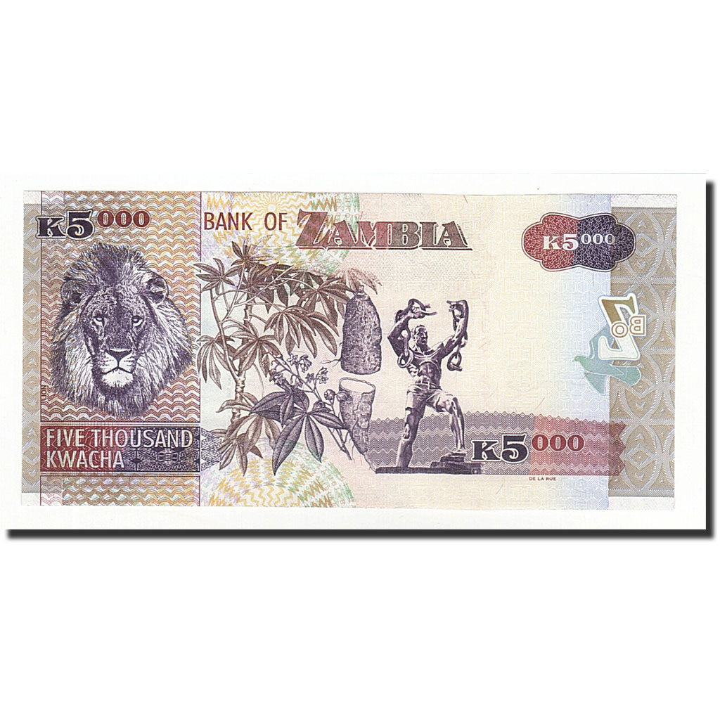 Banknote, Zambia, 5000 Kwacha, 2008, KM:45d, UNC(65-70)
