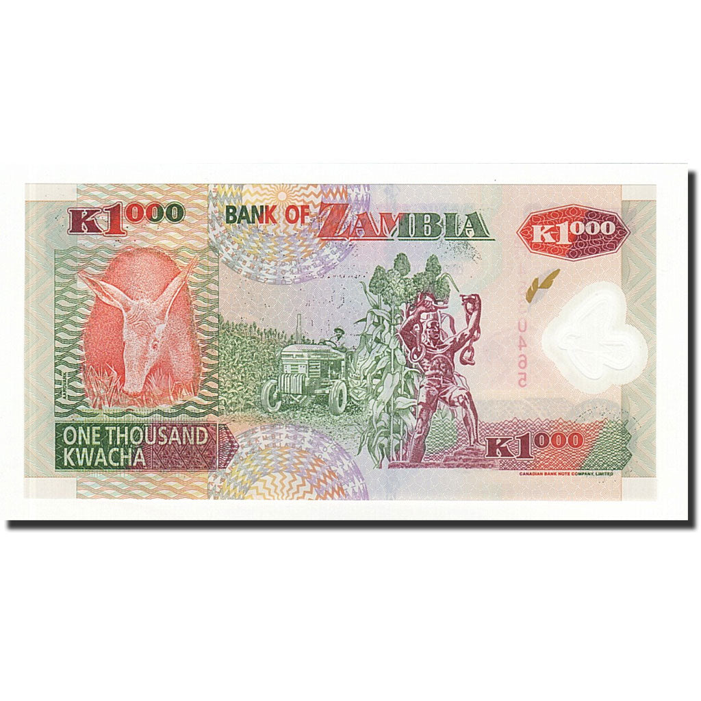 Banknote, Zambia, 1000 Kwacha, 2003, KM:44b, UNC(65-70)