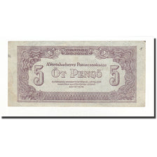 Banknote, Hungary, 5 Pengö, 1944, KM:M4a, VF(20-25)