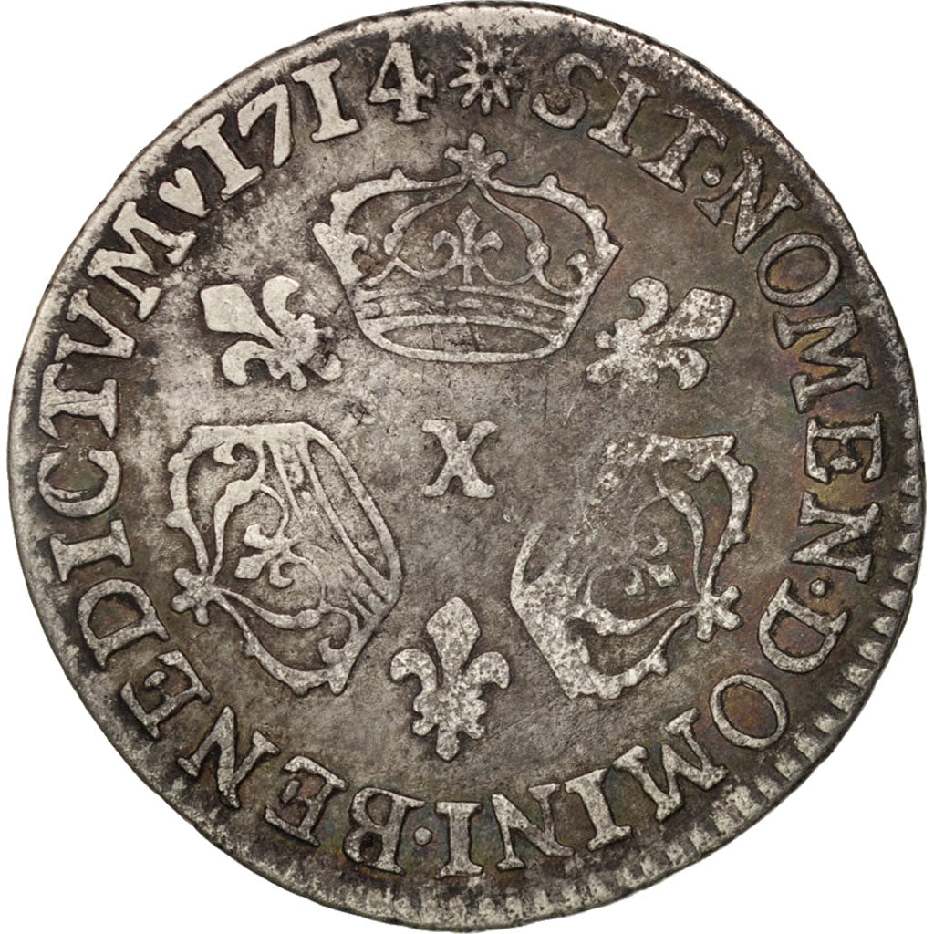 Coin, France, Louis XIV, 1/10 Écu aux 3 couronnes, 1/10 Ecu, 1714, Amiens